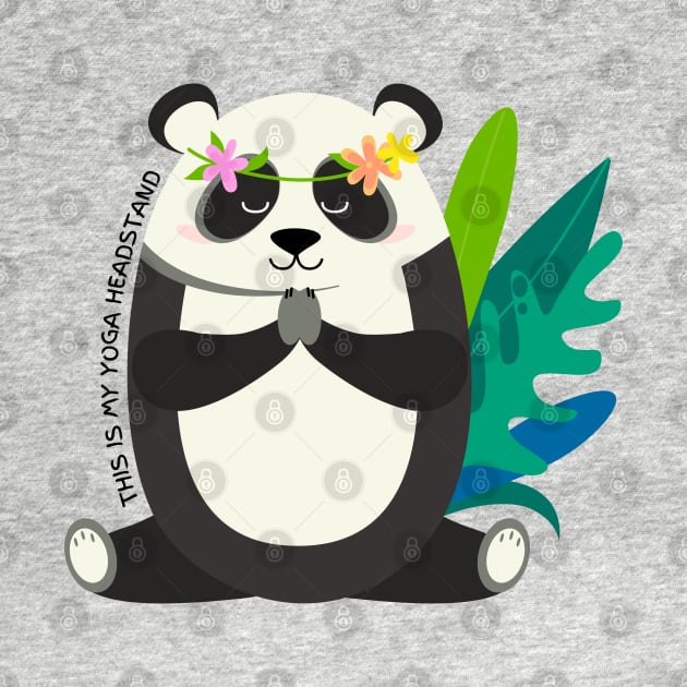 This is my yoga headstand | Panda Doing Yoga by gronly